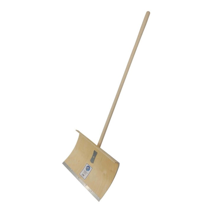 SHW Schneeschieber Holz 500mm mit Stiel Alu-Schutzkante
