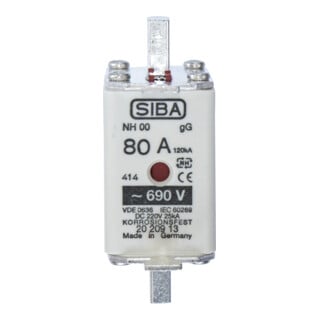 SIBA NH-Sicherungseinsatz 63A NH00 gG 690V 2020913.63