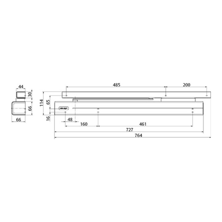 Sicherh.-Gleits.-TS DC700G-FT-BGS Normalmont.BG EN 3-6 silber EN 3-6 ASSA ABLOY