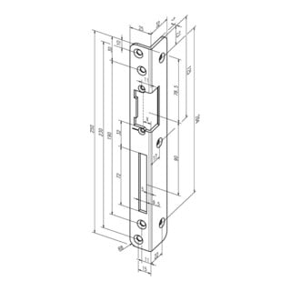 Sicherh.-Winkelschließbl.069 S.3mm STA weiß DIN L ASSA ABLOY