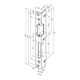 Sicherh.-Winkelschließbl.069 S.3mm VA ma DIN L ASSA ABLOY
