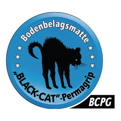 Sicherheits-Bodenbelagsmatte BLACK-CAT Permagrip -BCG- B.1,2m L.2,5m D.8mm blau