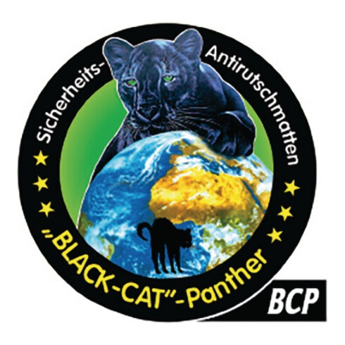 Sicherheitsantirutschmatte BLACK-CAT Panther -BCP- L0,2m B0,24m D4,5mm