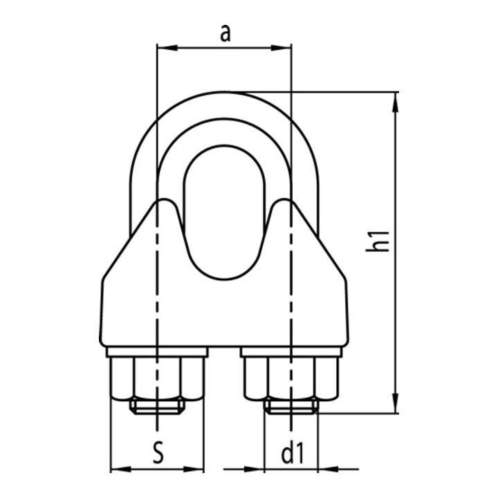 Sicherheitsdrahtseilklemme DIN 1142-EN 13411-5 Gew.M5 Nenn-Gr.5,0mm verz.