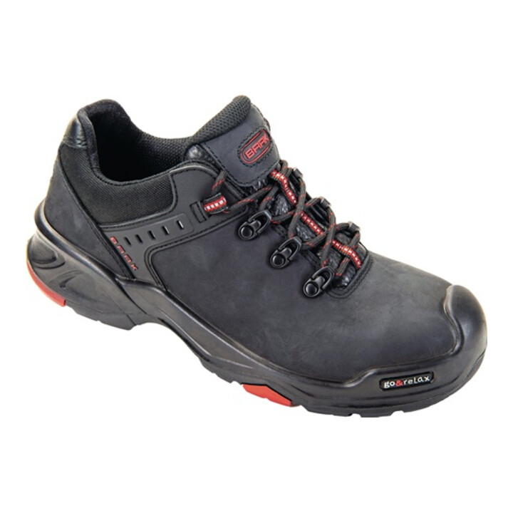 Sicherheitsschuh Brook Gr.43 schwarz/rot Leder S3 SRC HRO EN20345 BAAK