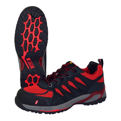 Sicherheitsschuh PRO STEP Gr.40 schwarz/rot S1P SRC ESD EN ISO 20345,EN61340-4-3