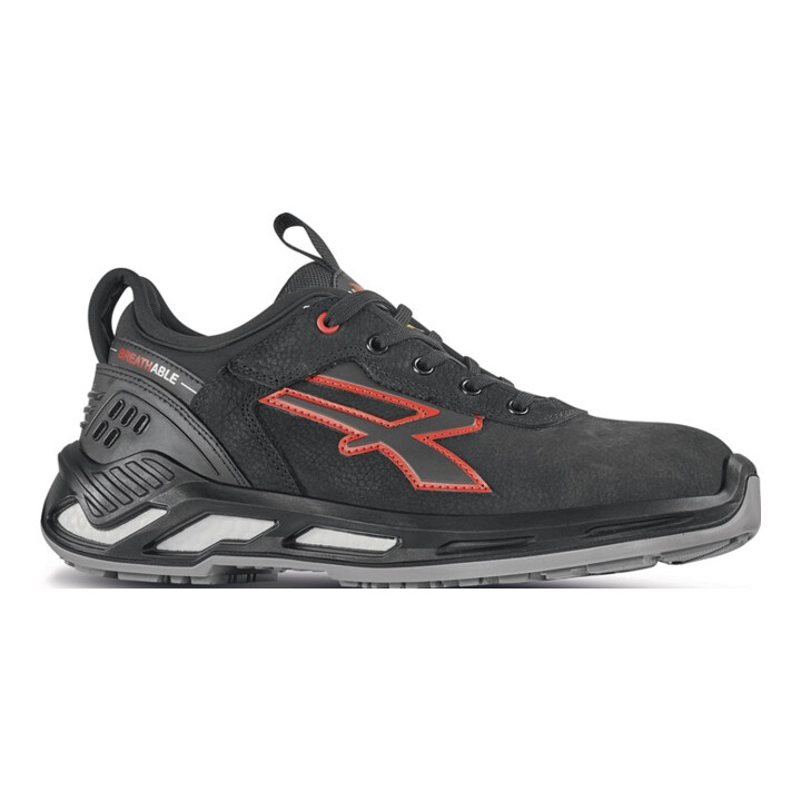 Sicherheitsschuh TUCKER Gr.45 schwarz/rot S3 CI SRC ESD EN20345 Leder U.POWER