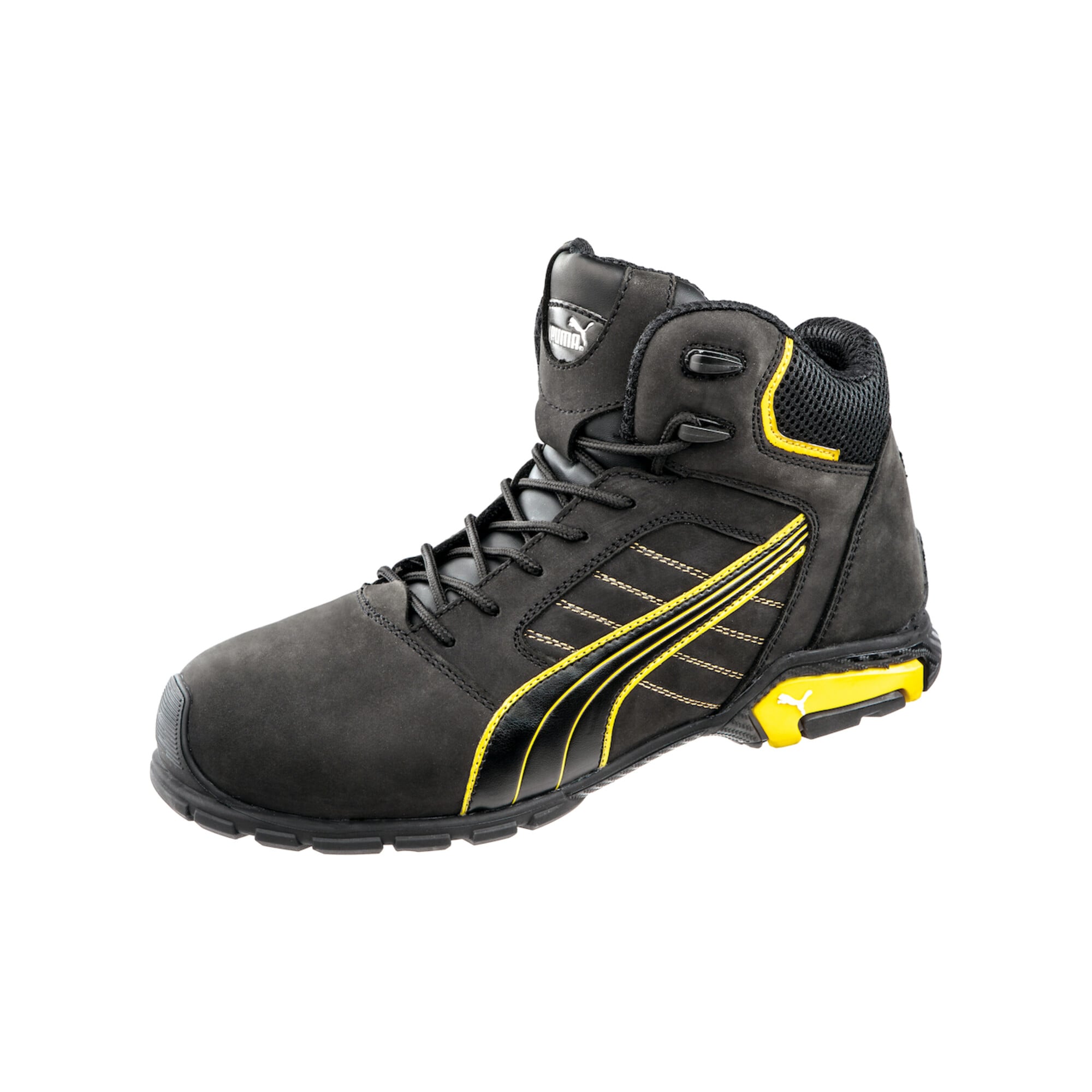Sicherheitsstiefel Amsterdam Mid Gr. 40 schwarz/gelb Leder S3 SRC EN20345 ; ISM