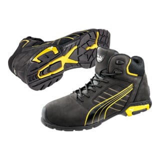 Bottes de sécurité Puma Amsterdam Mid, S3 SRC gris/jaune