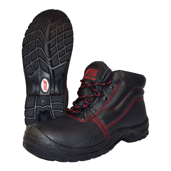 Sicherheitsstiefel BASIC STEP MID Gr.40 schwarz S3 SRC EN20345 Volleder NITRAS