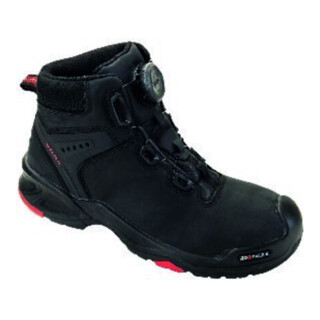 Sicherheitsstiefel Braxton schwarz/rot Leder S3 SRC HRO EN20345 BAAK