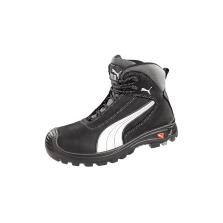Sicherheitsstiefel Cascades Mid Taille 46 noir/blanc cuir S3 HRO SRC EN20345