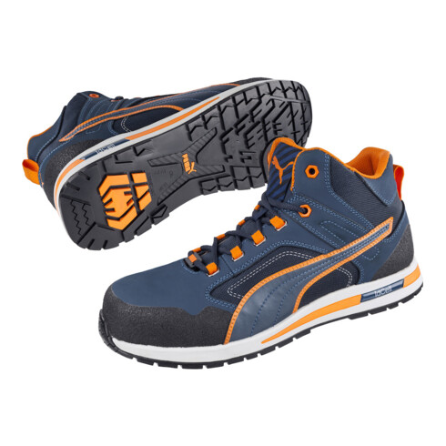 Sicherheitsstiefel Crosstwist MID Gr.41 blau/orange S3 HRO SRC DIN EN20345