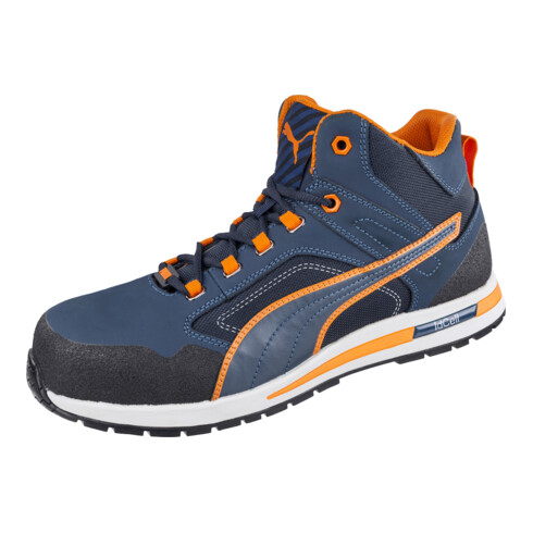 Sicherheitsstiefel Crosstwist MID Gr.44 blau/orange S3 HRO SRC DIN EN20345