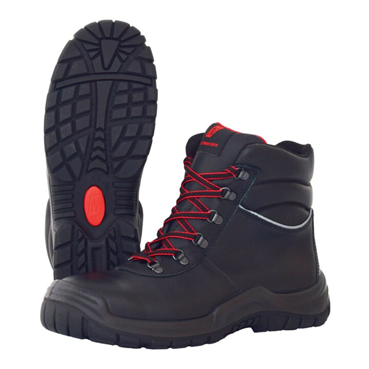 Sicherheitsstiefel POWER STEP MID+ Gr.42 schwarz S3 HRO SRC EN20345 Volleder