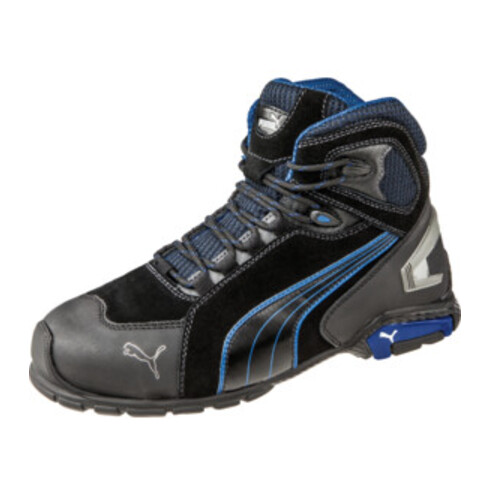 Bottes de sécurité Puma Rio Noir Mid, EN20345 S3 noir/bleu