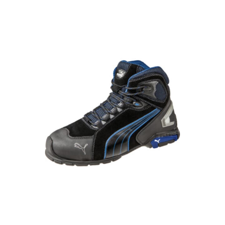 Sicherheitsstiefel Rio Black Mid Gr. 39 noir/bleu cuir S3 SRC EN20345