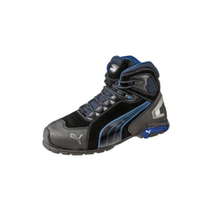 Sicherheitsstiefel Rio Black Mid Gr. 45 schwarz/blau Leder S3 SRC EN20345