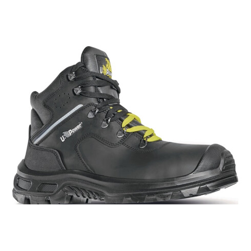 Sicherheitsstiefel THANOS Gr.45 schwarz/gelb S3 CI ESD SRC EN20345 Leder U.POWER
