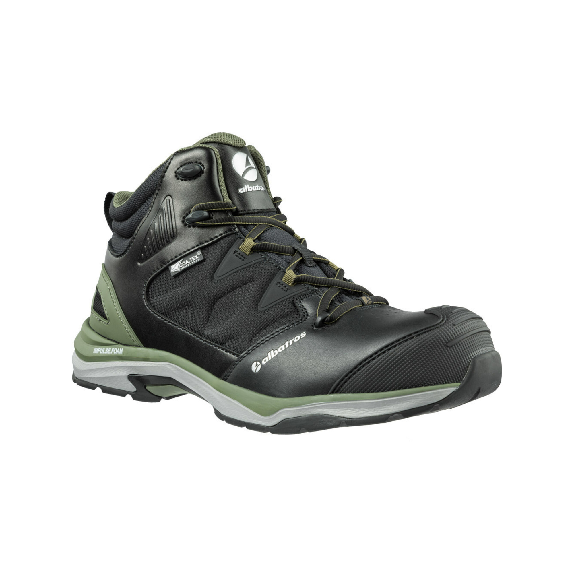 Sicherheitsstiefel ULTRATRAIL OLIVE CTX MID Gr.46 schwarz/oliv Leder ; ISM
