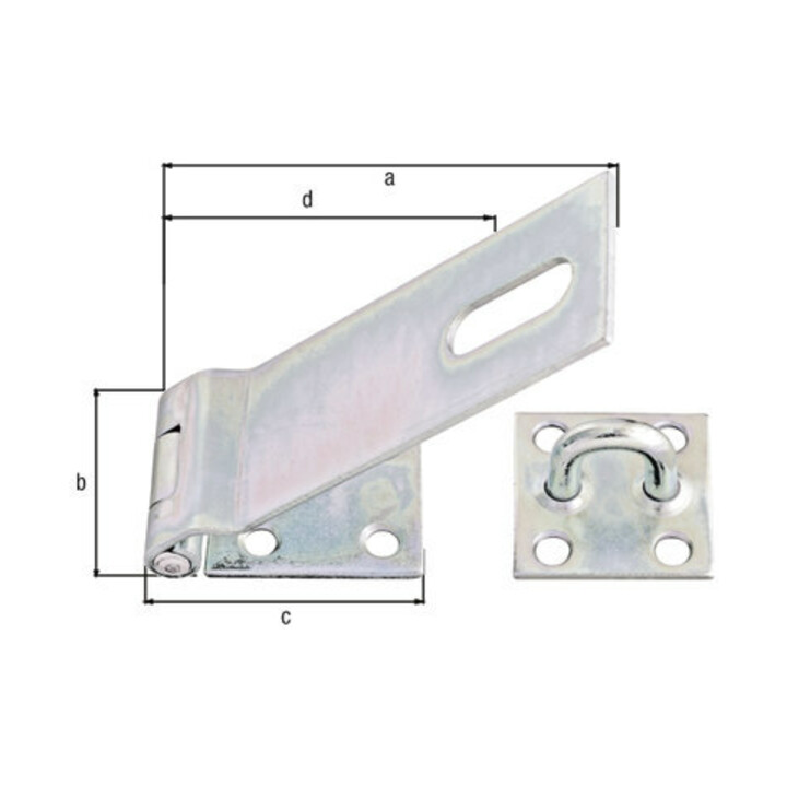 Sicherheitsüberfalle L.153x68mm B.50mm STA galv.verz.d.pass.GAH
