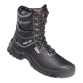 Sicherheitswinterstiefel Magnus-Profi schwarz Leder glatt