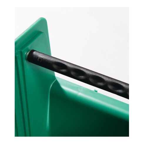 Sichtlagerkasten L500/450xB300xH200mm PS grün LA-KA-PE
