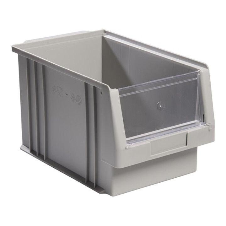 Sichtlagerkasten PLK L330xB213xH200mm PP grau LA-KA-PE