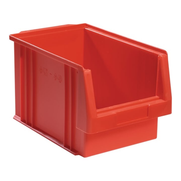 Sichtlagerkasten PLK L330xB213xH200mm PP rot LA-KA-PE