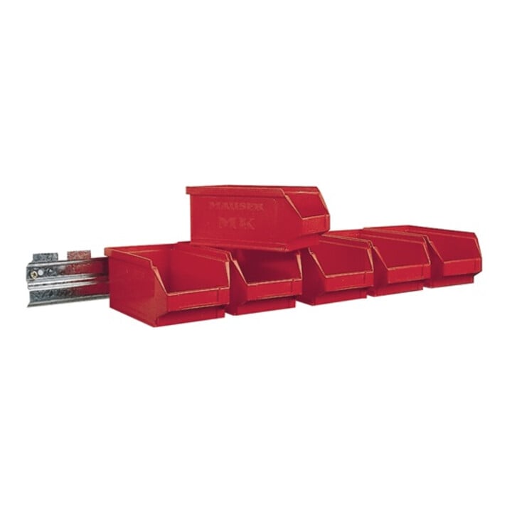 Sichtlagerkastenset H50xB602xT100mm STA verz.m.Sichtlagerkästen 6 x MK6 rot