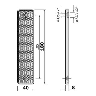 Sick Reflektor 40x180mm PL180E01