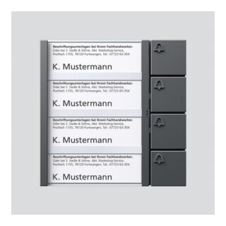 Siedle Module à touches TM 612-4 DG dgr/gli