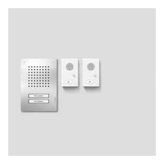 Siedle Set audio Classic CLAB 850-2 acier inoxydable/blanc Set