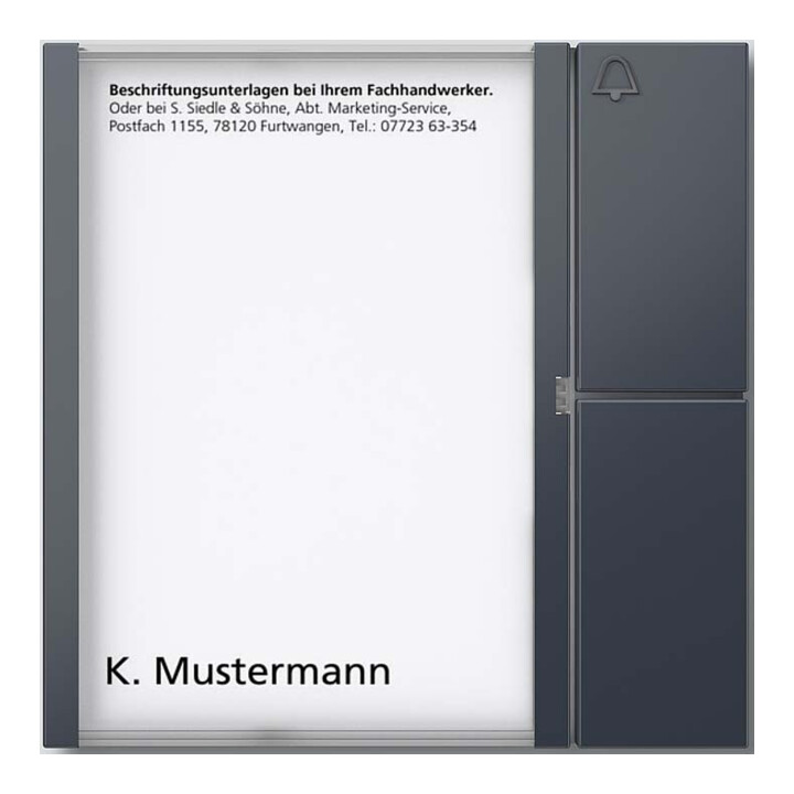 Siedle&Söhne Bus-Tasten-Modul anthrazitgrau BTM 650-01 AG