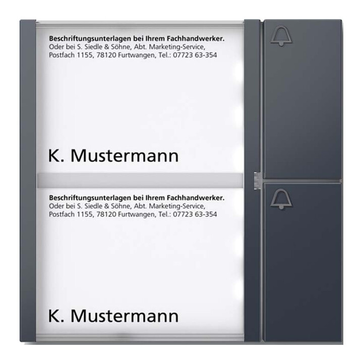 Siedle&Söhne Bus-Tasten-Modul anthrazitgrau BTM 650-02 AG
