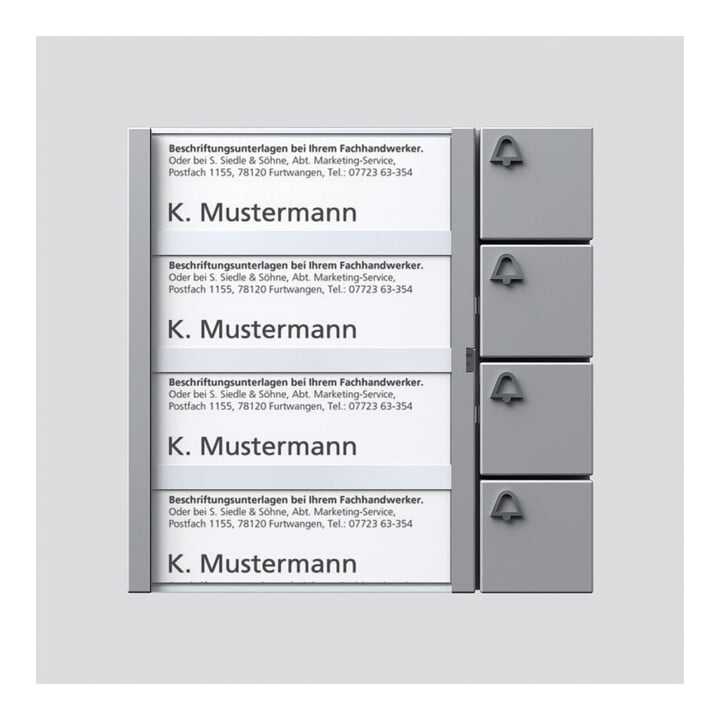 Siedle&Söhne Bus-Tasten-Modul si/met BTM 650-04 SM