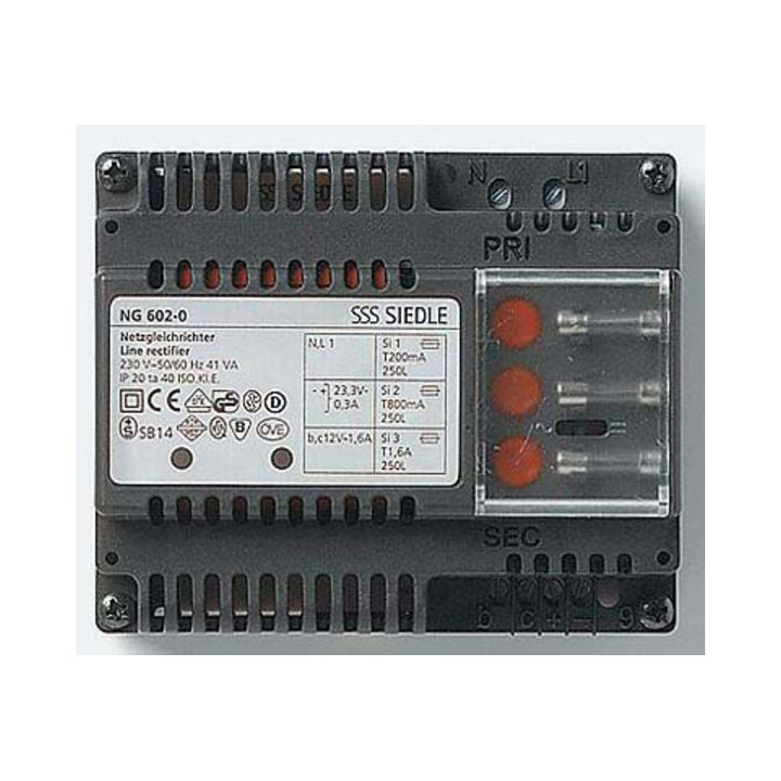 Siedle&Söhne Gleichrichter 230V/12VAC - 23,3VDC NG 602-01 DE