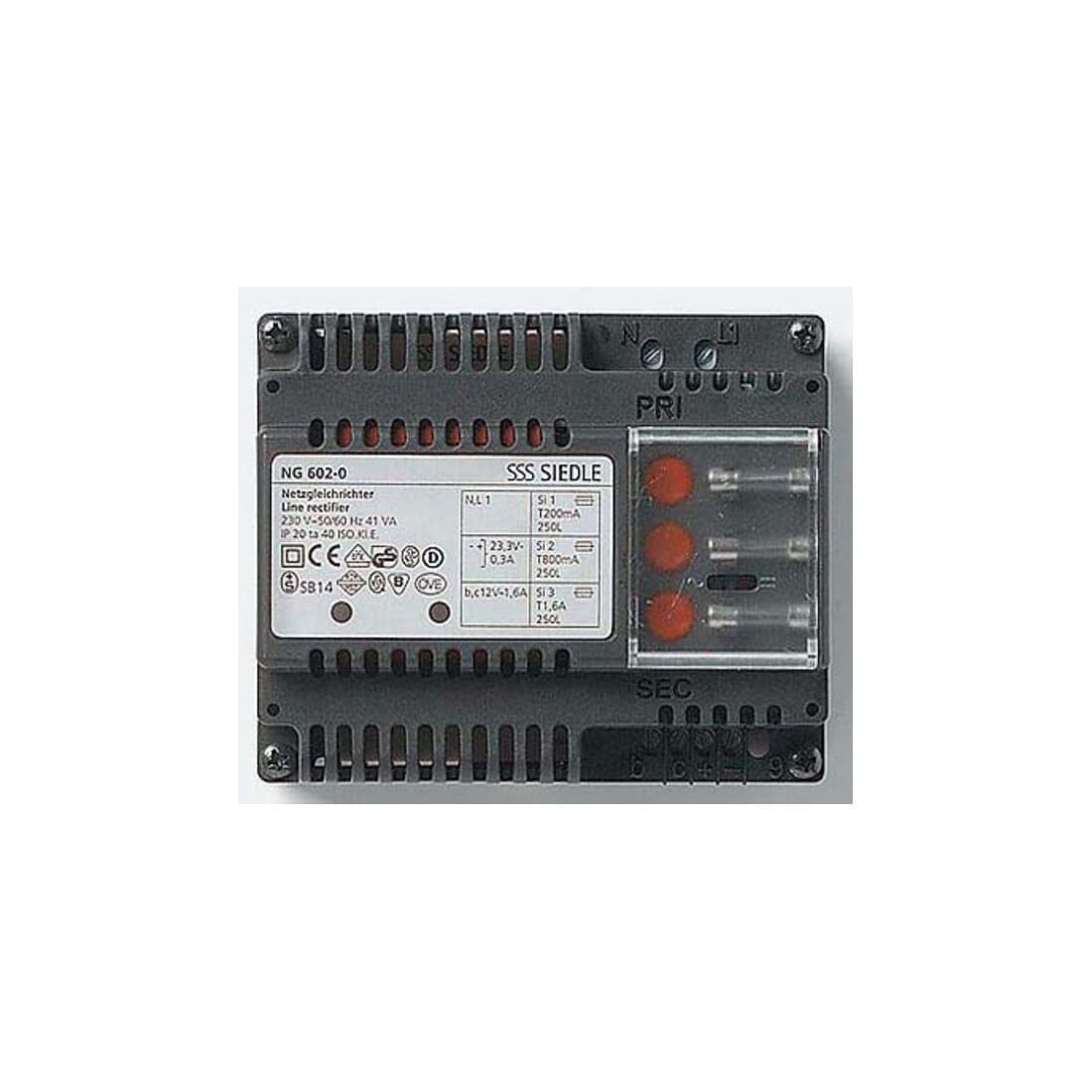 Siedle&Söhne Gleichrichter 230V/12VAC - 23,3VDC NG 602-01 DE