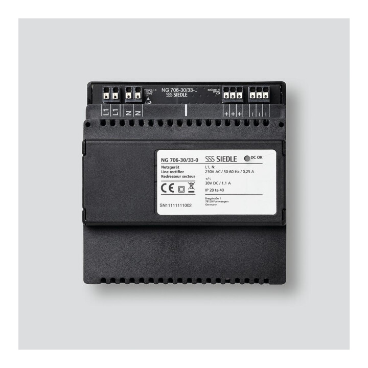 Siedle&Söhne Netzgerät Schwarz NG 706-30/33-0