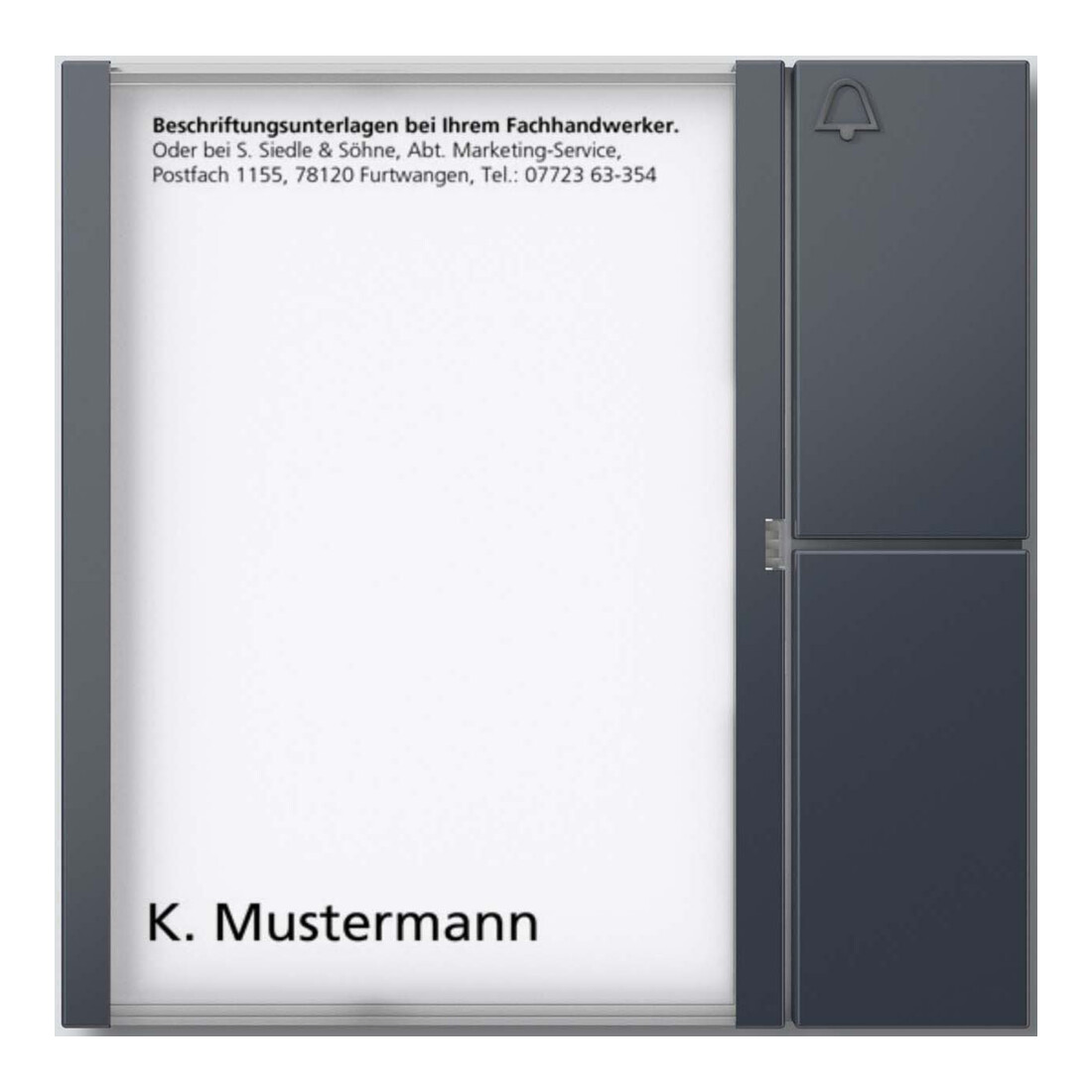 Siedle&Söhne Tasten-Modul anthrazitgrau TM 612-1 AG