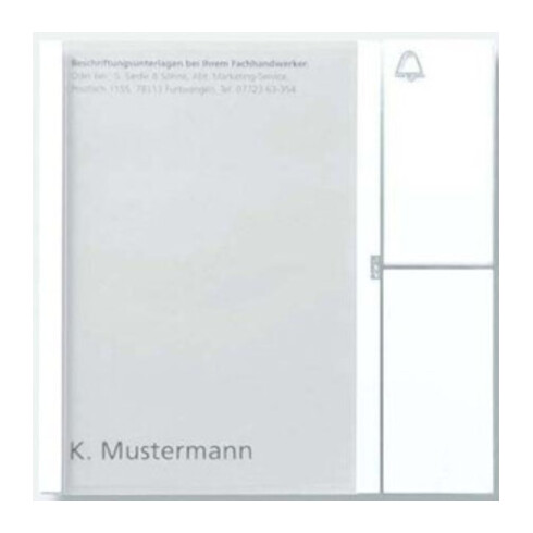 Siedle&Söhne Tasten-Modul weiss TM 612-1 W