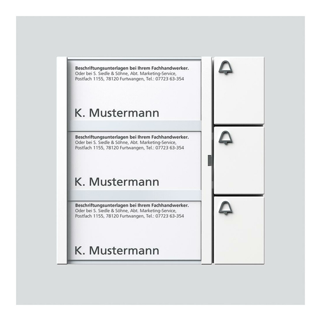 Siedle&Söhne Tasten-Modul weiss TM 612-3 W