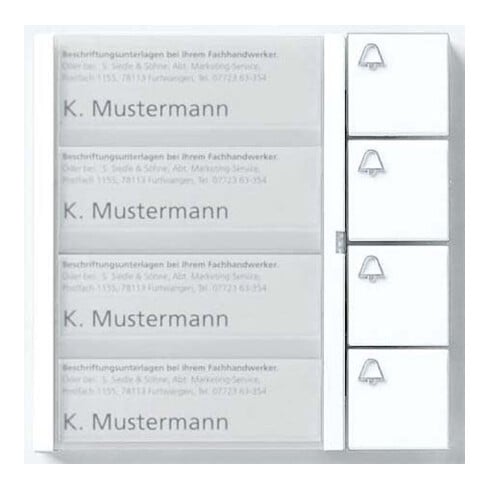 Siedle&Söhne Tasten-Modul weiss TM 612-4 W