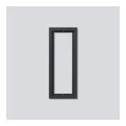 Siedle&Söhne Cadre combiné alu/gris anthracite KR 611-3/1-0 AG-3