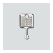 Siedle&Söhne Clé pour cadre de montage en acier inoxydable brossé MR 511/512513/514524-4