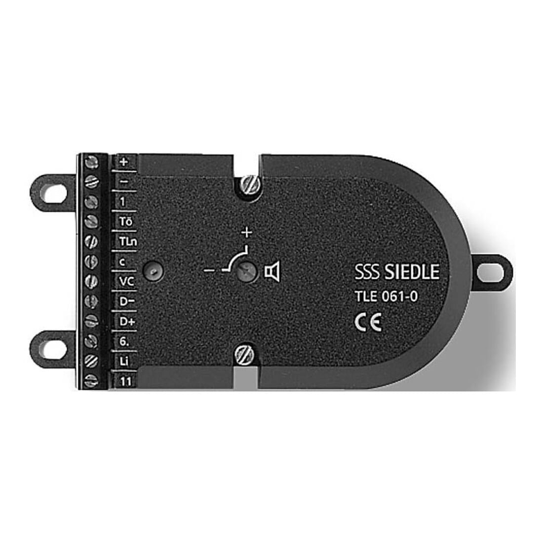 Siedle&Söhne Interphone de porte pour technologie 1+n, noir TLE 061-01