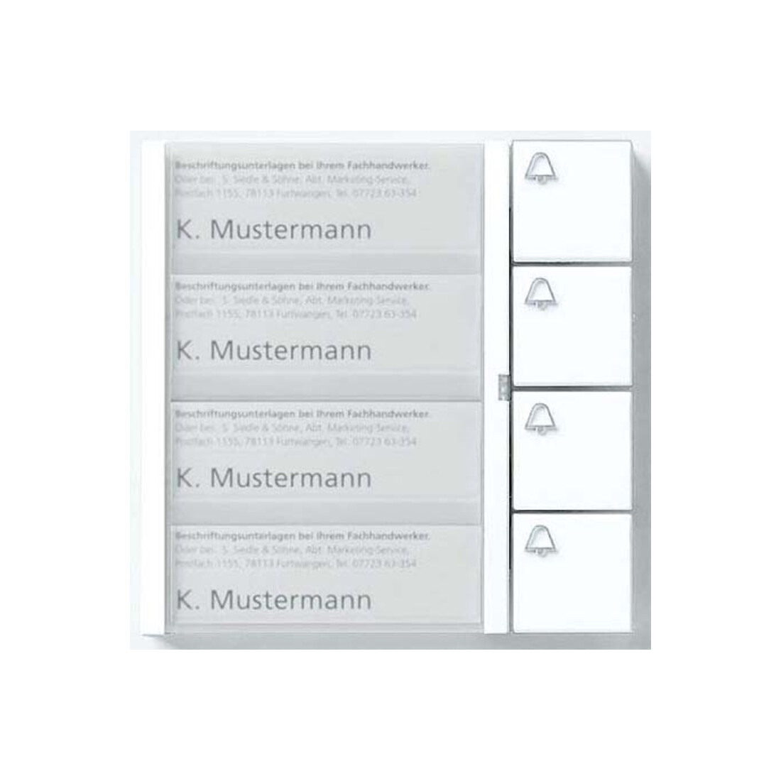 Siedle&Söhne Module à boutons bus blanc BTM 650-04 W