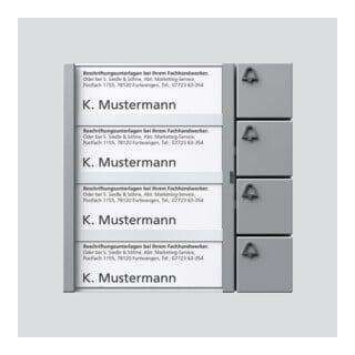 Siedle&Söhne Module à touches si/met TM 612-4 SM