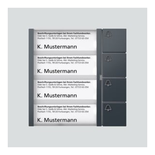 Siedle&Söhne Module de boutons bus anthracite BTM 650-04 AG