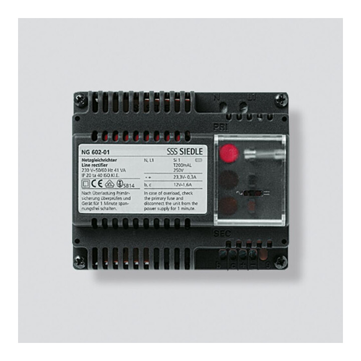Siedle&Söhne Redresseur 230V/12VAC - 23,3VDC NG 602-01 DE